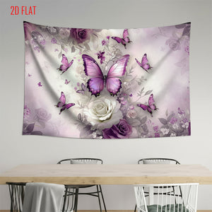 Purple Butterfly Backdrop Cloth