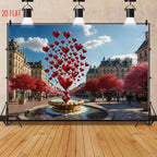Love Fountain Photo Background Cloth