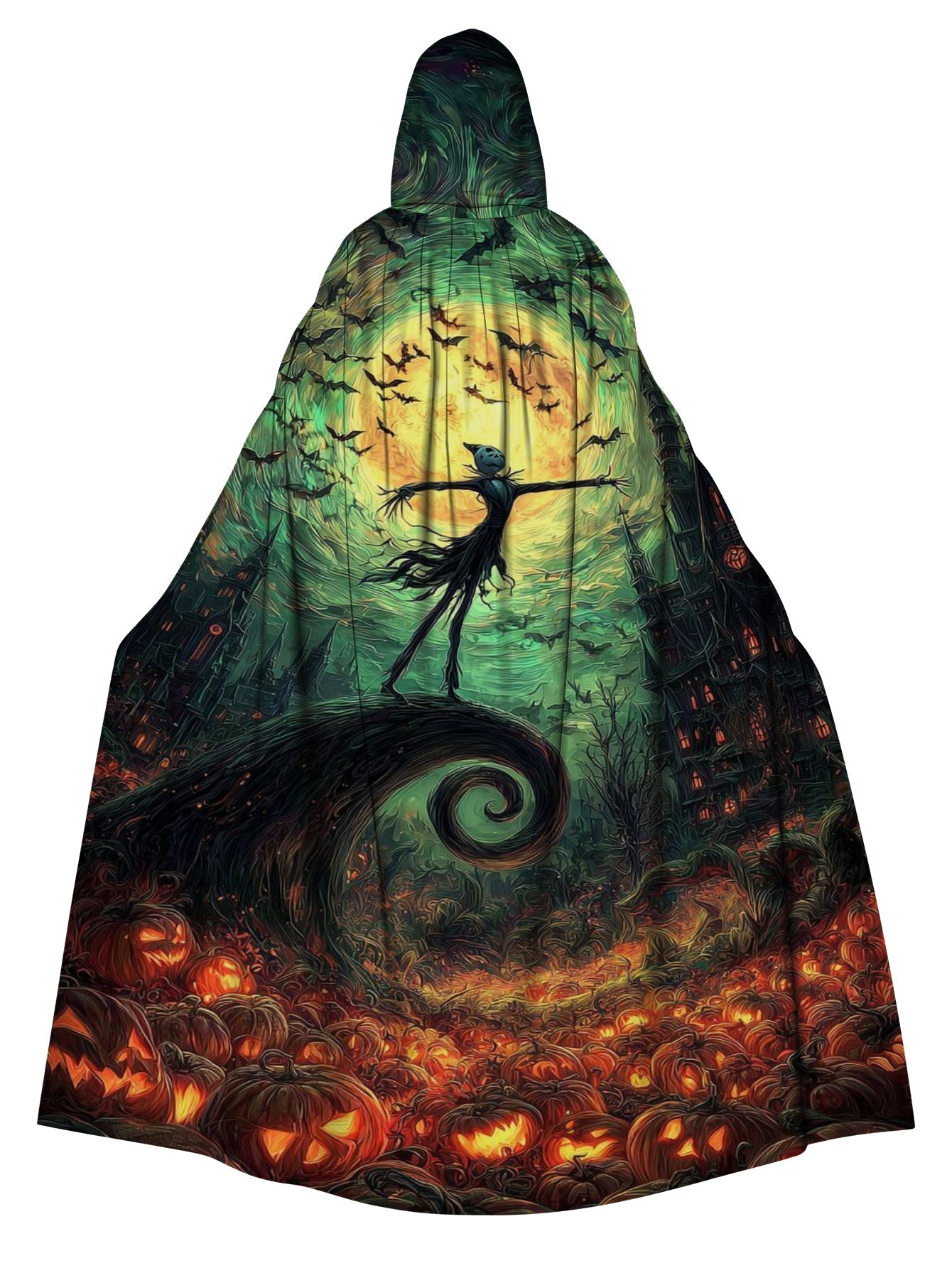 Pumpkin Wizard Print Party Cape
