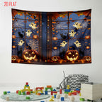 Halloween Window Photo Background Cloth
