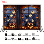 Halloween Window Photo Background Cloth