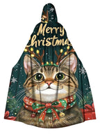 Christmas Cute Kitten Print Cape