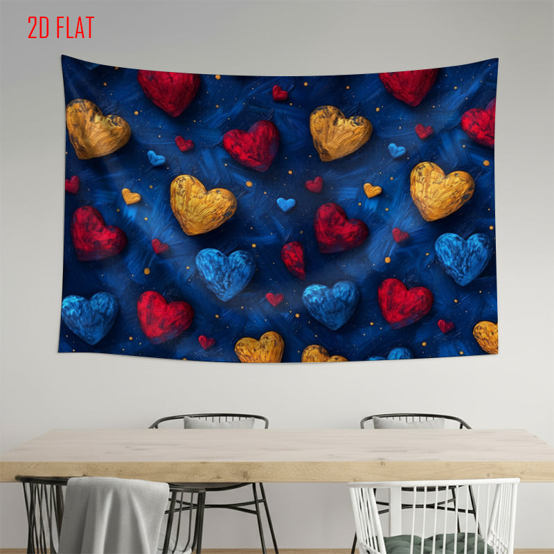 Oil Love Print Bkgd Cloth