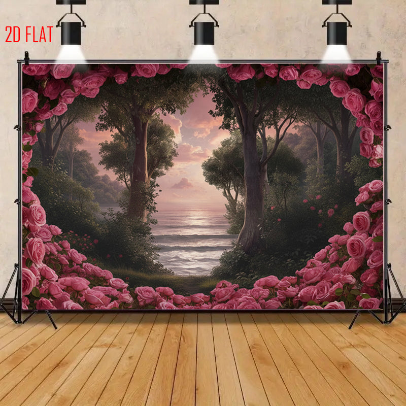 Rose Forest Photo Backdrop