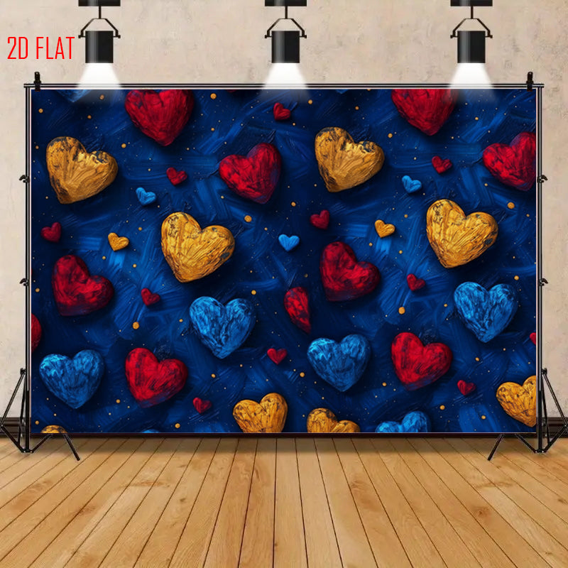 Oil Love Print Bkgd Cloth