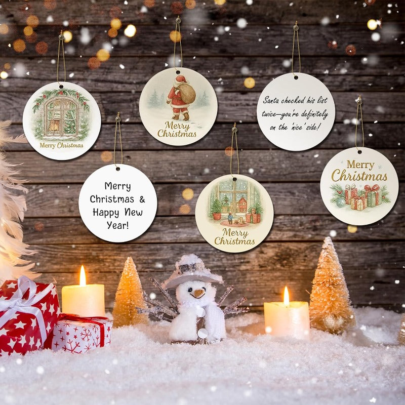 48pxs Christmas Tree Xmas Cards with decorative