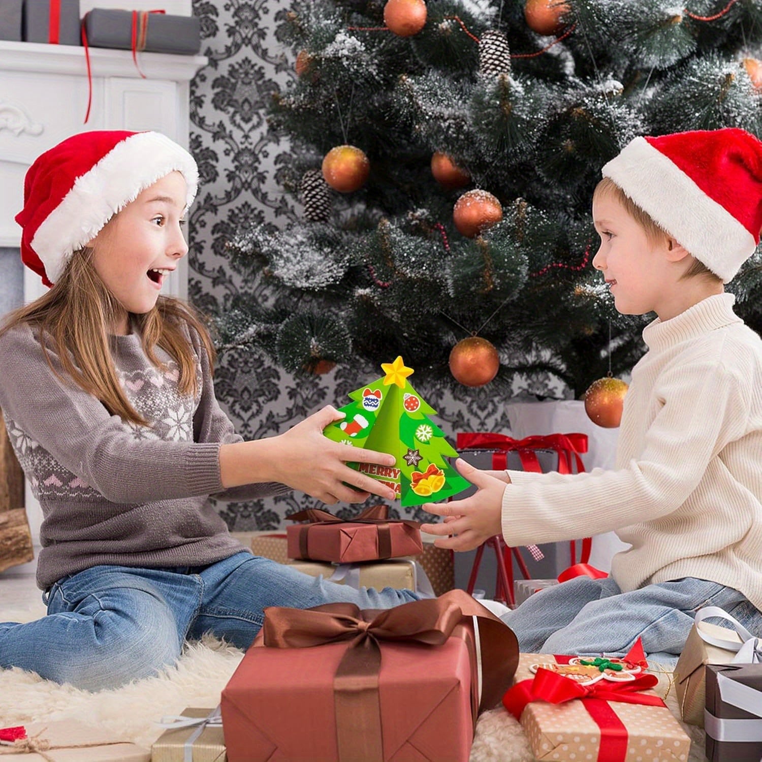 30pxs DIY Xmas Tree Cards