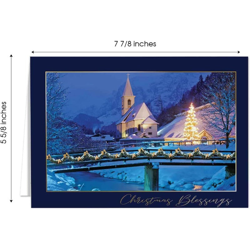 16pxs Xmas Gold Foil Cards