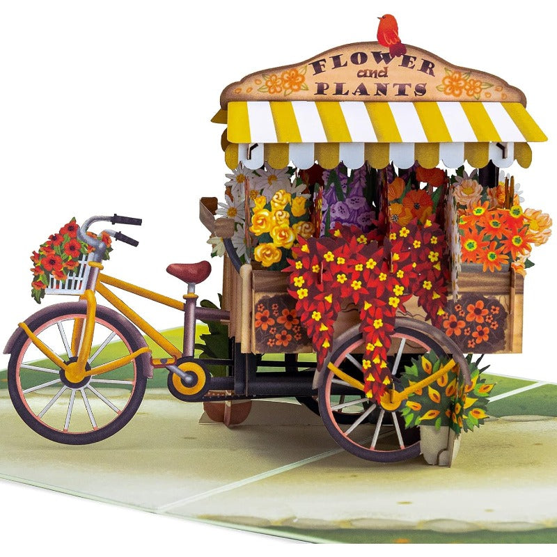Paper Love 3D Flower Bicycle Cards