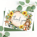 50pxs Sunflower Thank You Cards