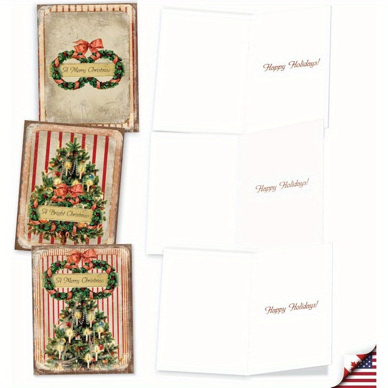 10pxs Vintage Xmas Cards