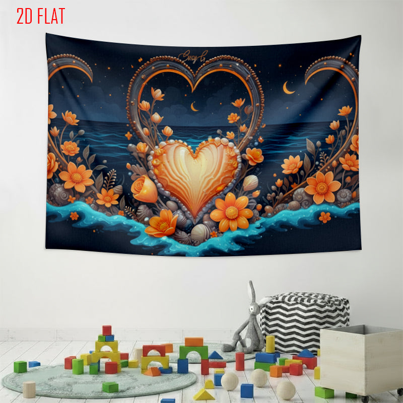 Ocean Love Flower Photo Backdrop