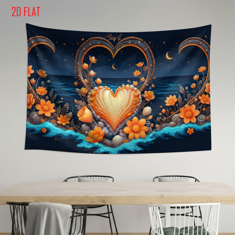 Ocean Love Flower Photo Backdrop