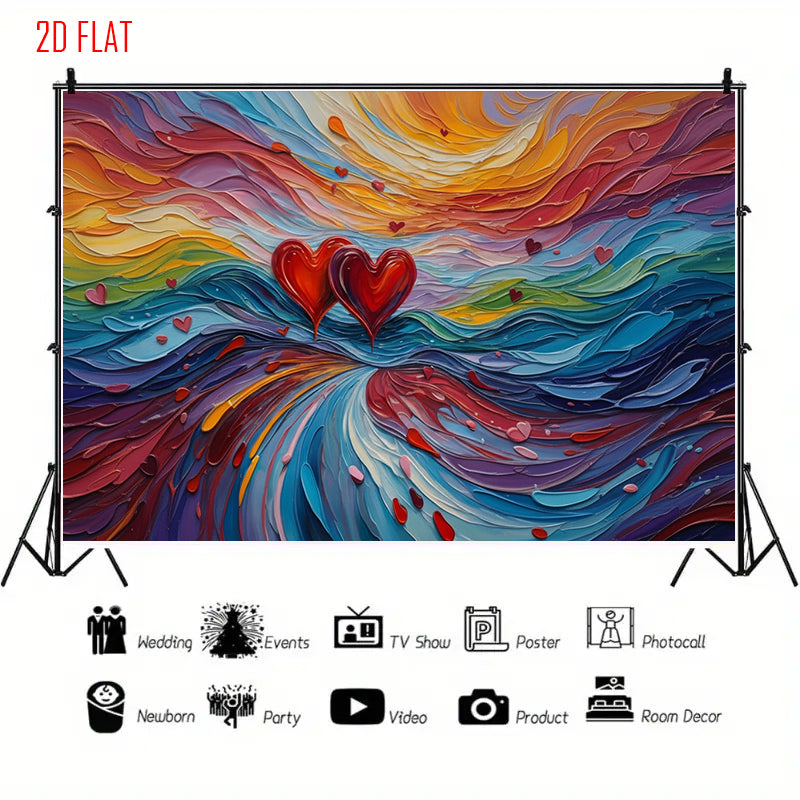 Colorful Love Oil Backdrop