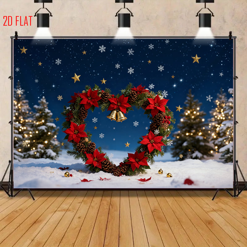 Christmas Wreath Background Cloth