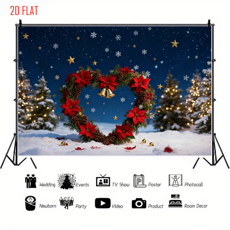 Christmas Wreath Background Cloth