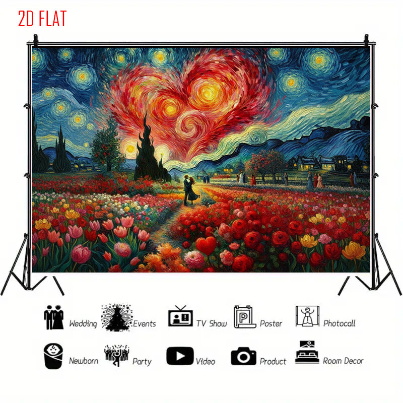 Van Gogh Style Photo Background Cloth