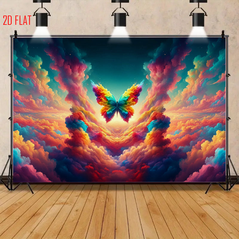 Colorful Butterfly Background Cloth