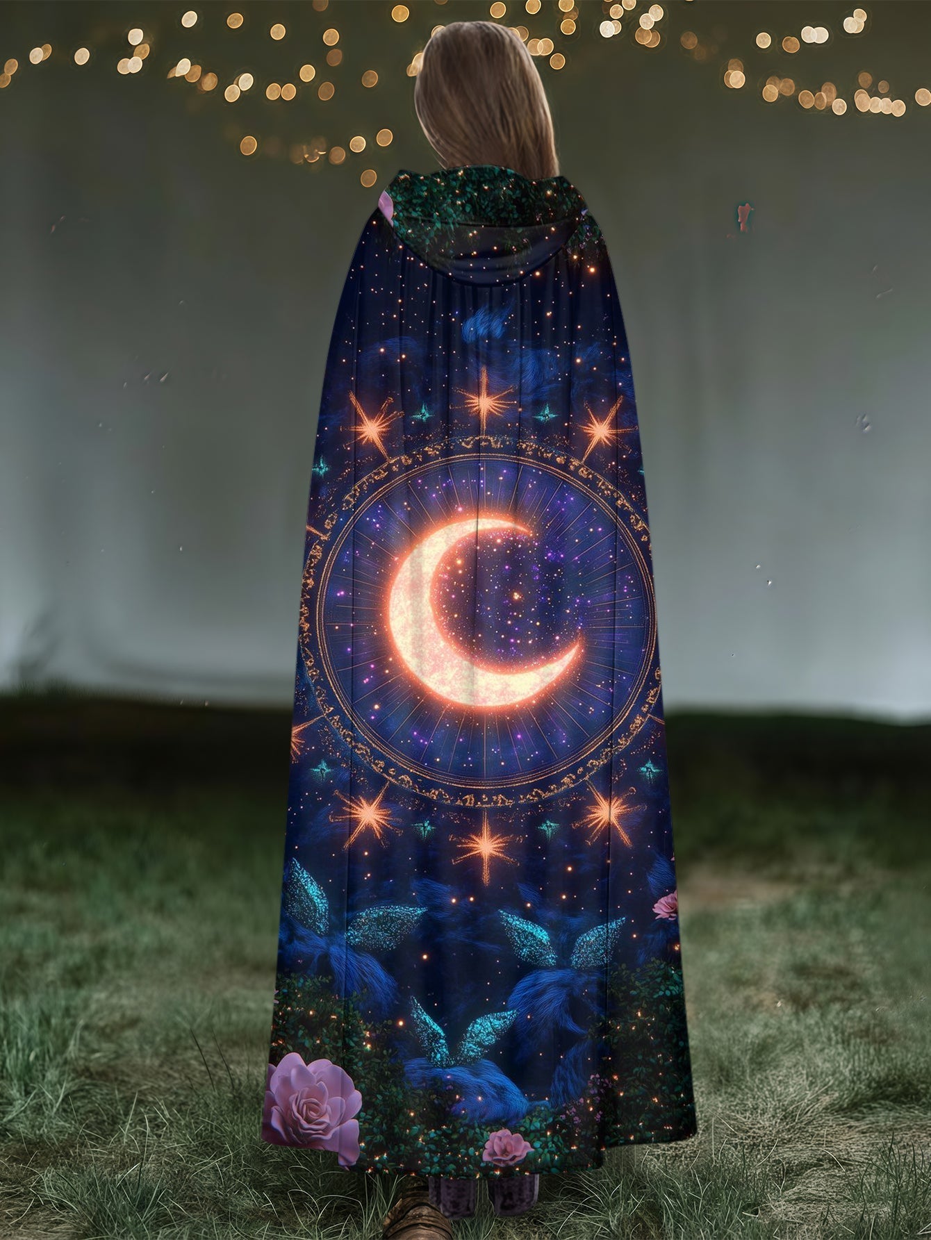 Starry Sky Magic Circle Printed Cloak