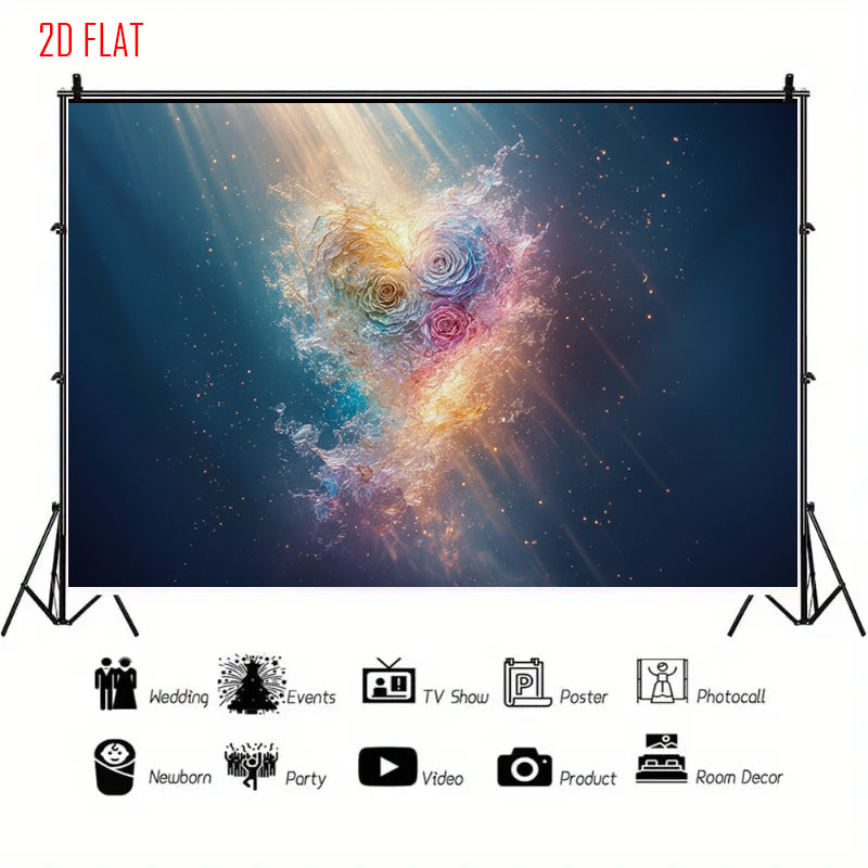 Love Rose Nebula Photo Background Cloth