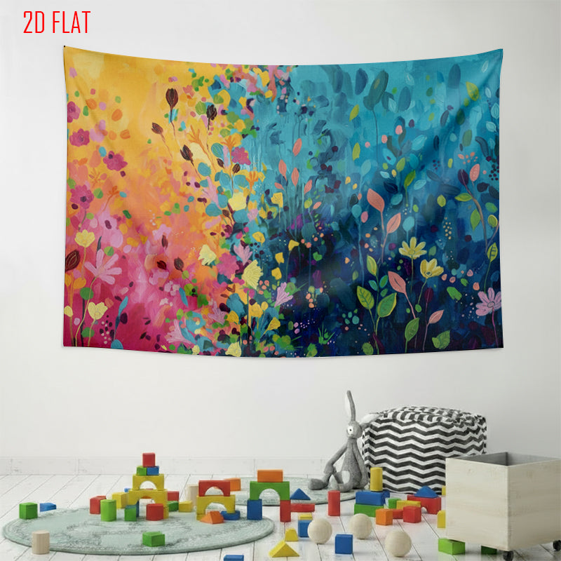 Mosaic Flower Art Bkgd Cloth