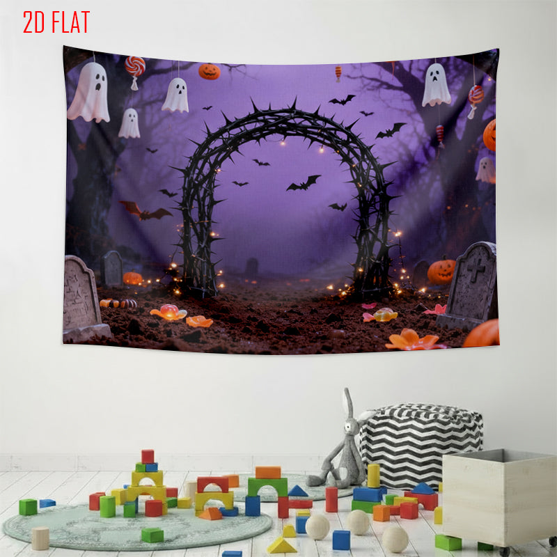 Halloween Ghost Arch Bkgd Cloth