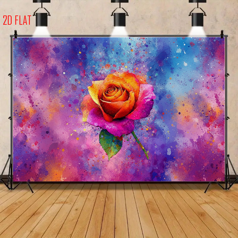 Watercolor Rose Photo Background Cloth
