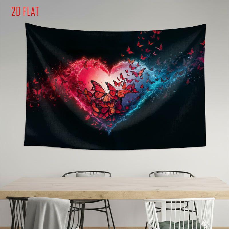 Red Blue Love Backdrop Cloth