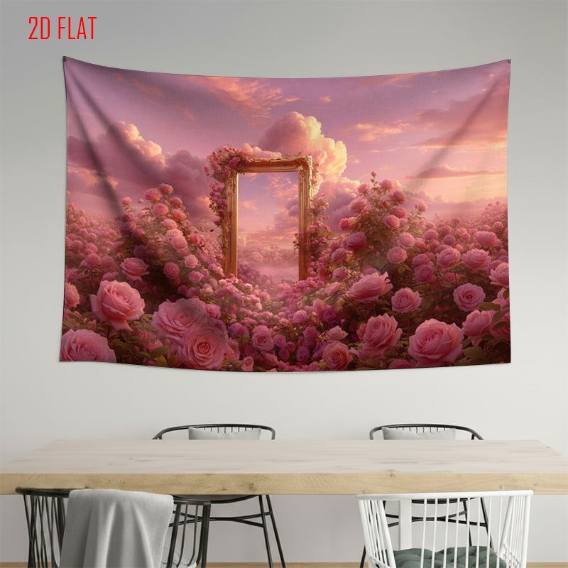 Rose Door Photo Backdrop