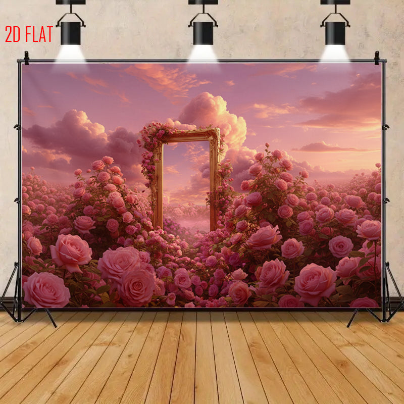 Rose Door Photo Backdrop