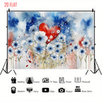 Watercolor Love Flower Backdrop