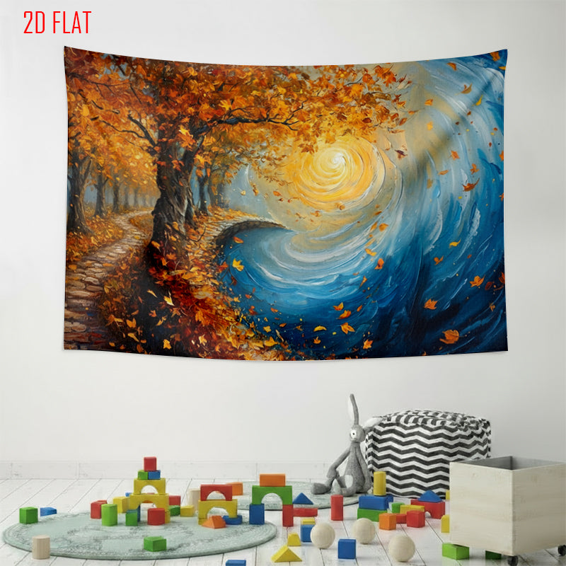Autumn Vortex Oil Backdrop