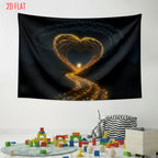 Black Gold Love Light Backdrop