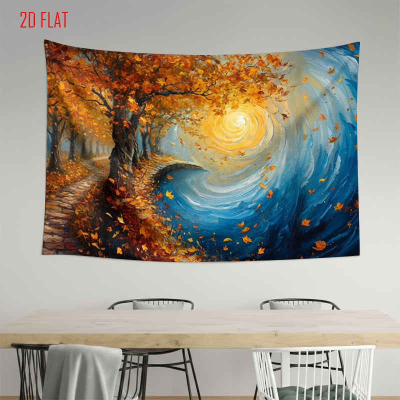Autumn Vortex Oil Backdrop