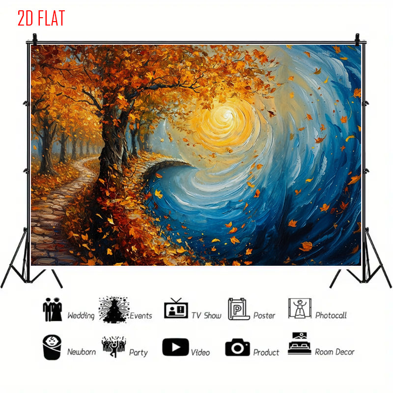 Autumn Vortex Oil Backdrop