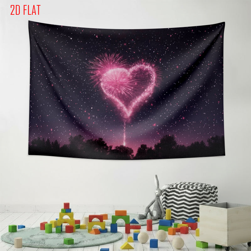 Love Fireworks Romantic Backdrop