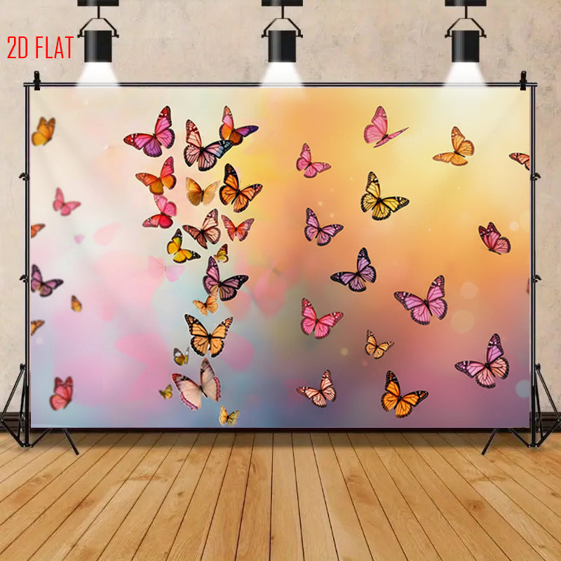 Colorful Color Butterfly Backdrop