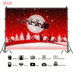 Christmas Moonlight Sleigh Backdrop