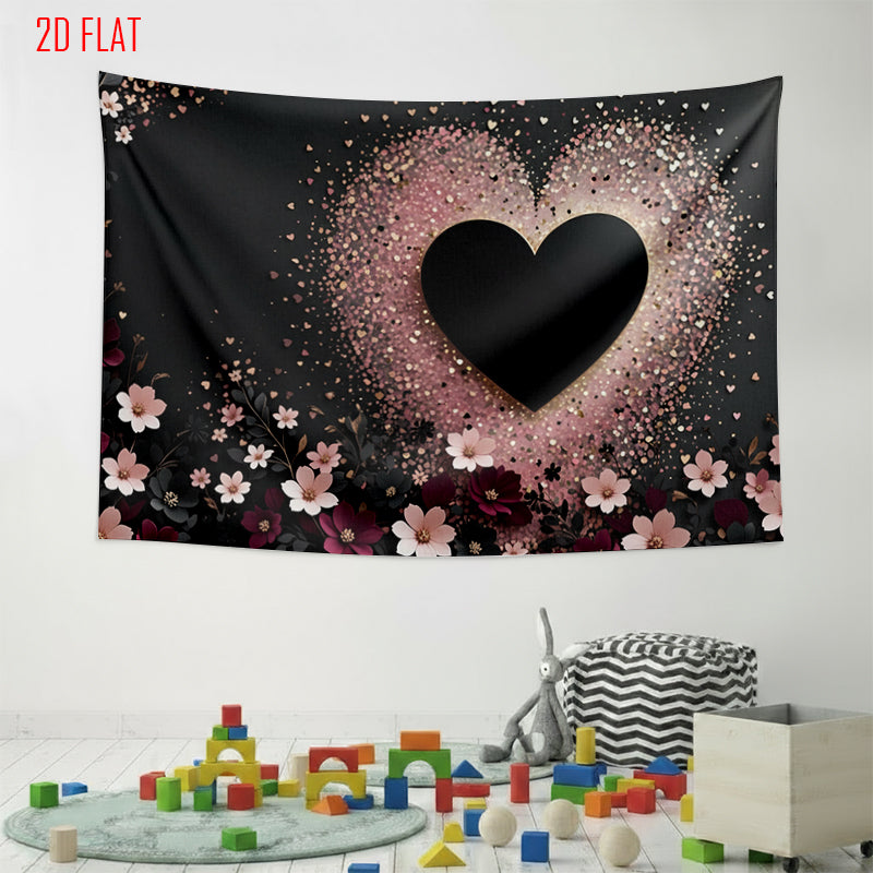 Black Gold Love Photo Backdrop