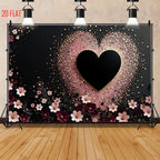 Black Gold Love Photo Backdrop