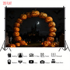 Halloween Pumpkin Castle Backdrop