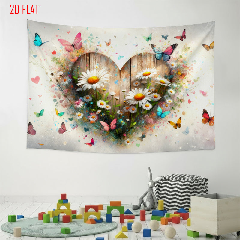 Love Daisy Butterfly Backdrop