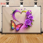 Purple Rose Photo Backdrop