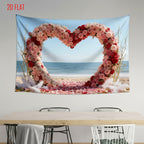 Beach Rose Love Arch Backdrop
