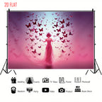 Butterfly Girl Background Cloth