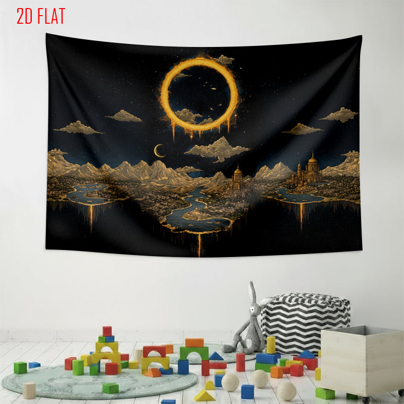 Eclipse Landscape Photo Backdrop