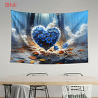 Love Blue Flower Backdrop