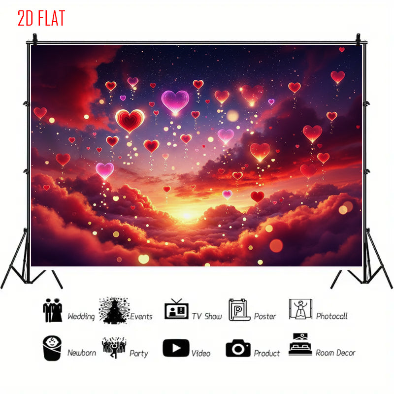Romantic Love Cloud Backdrop