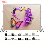 Purple Rose Photo Backdrop