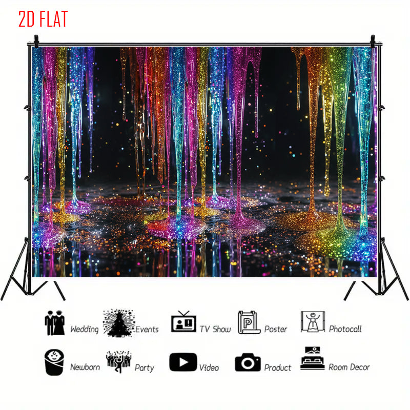 Colorful Streamers Background Cloth